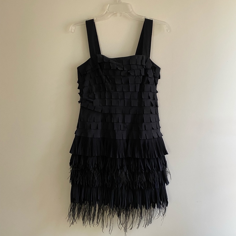 BCBGMAXAZRIA tiered cocktail dress